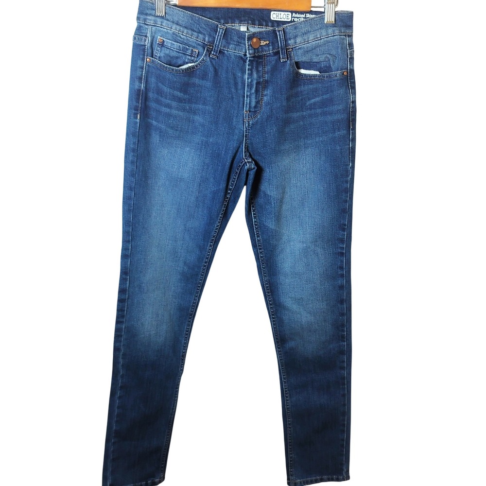 Redherring Chloe Relaxed Skinny Jeans Womens 10R Medium Wash‎ Blue Denim